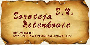 Doroteja Milenković vizit kartica